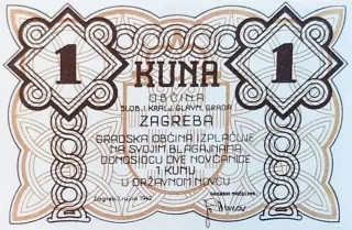Croatian States 1 Kuna, 1942 image